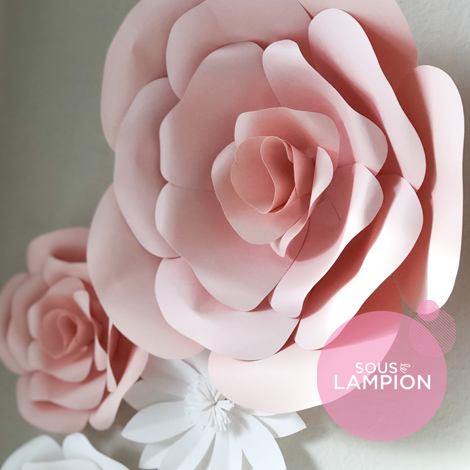 rosace-pompon-fleur-papier-de-soie-rose-chambre-bébé-fille