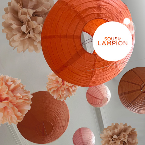 Terracotta chic wedding - set of 10 paper lanterns